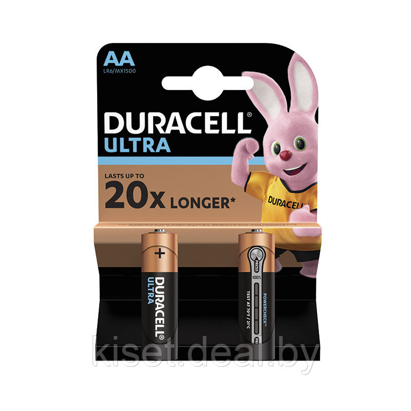Батарейка AA Duracell ULTRA LR6 MX1500 2 шт - фото 1 - id-p144755378