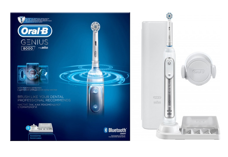 Электрическая зубная щетка Oral-B Genius 10000N Special Edition D701.515.6XC (белый)