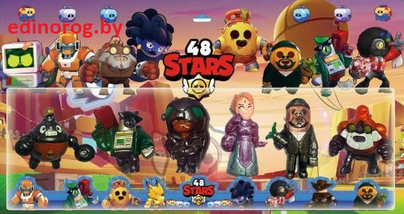 Фигурки Brawl Stars Бравл Старс Леон и команда.