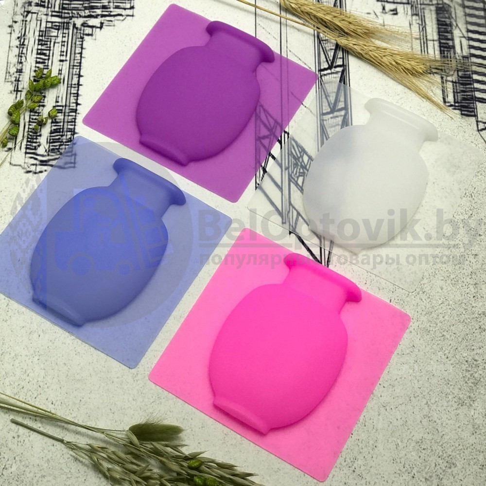 Настенная силиконовая ваза для цветов Magic Vase, многоразовая (без клея, гипоаллергенный материал) Синяя - фото 8 - id-p147886659