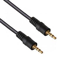 Кабель jack 3.5mm (AUX), папа-папа, 5 метров, черный 555139