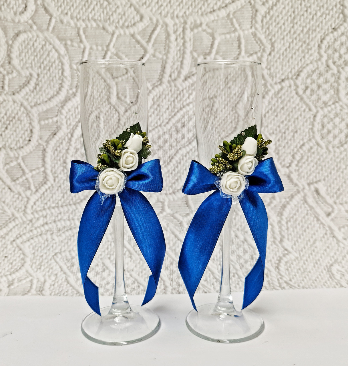 Свадебные бокалы "Классика" синие