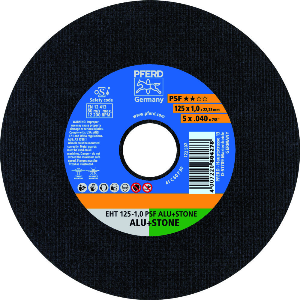Круг отрезной EHT 125-1,0 PSF ALU+STONE