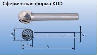Твердосплавные борфрезы для чугуна KUD 0605/6 CAST