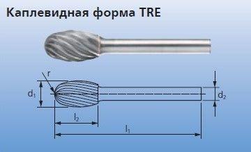 Твердосплавные борфрезы для нержавеющей стали TRE 1220/6 INOX