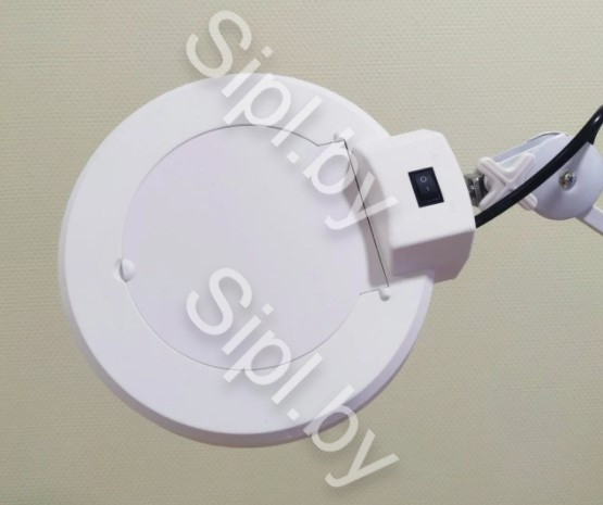 Лампа лупа косметическая SiPL LED на струбцине с крышкой Белая - фото 6 - id-p147626166