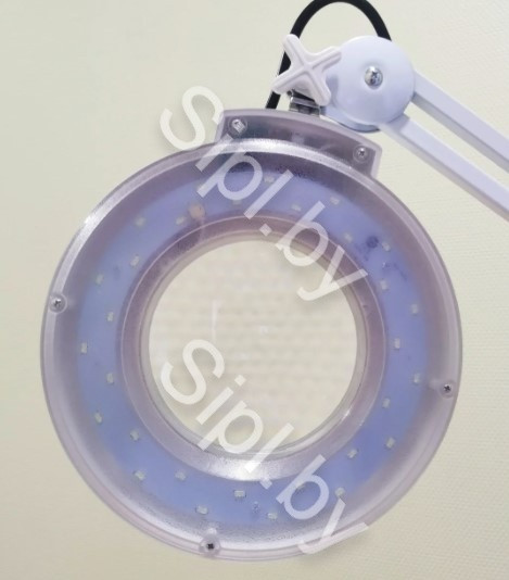 Лампа лупа косметическая SiPL LED на струбцине с крышкой Белая - фото 4 - id-p147626166
