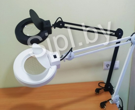 Лампа лупа косметическая SiPL LED на струбцине с крышкой Черная - фото 9 - id-p147636764