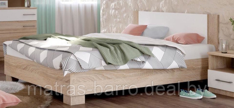 Кровать односпальная Аврора-90 белый/ателье серый - фото 7 - id-p147924196