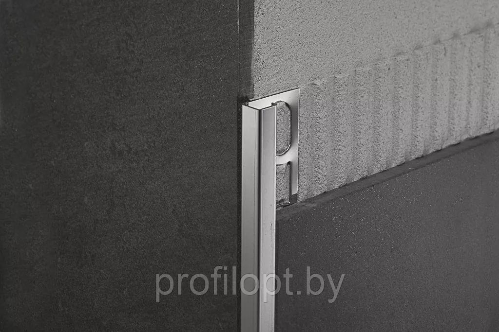 Квадратный профиль для плитки 8 мм из нержавеющей стали zkf8p, ПОЛИРОВАННЫЙ, 270 см - фото 7 - id-p147931662