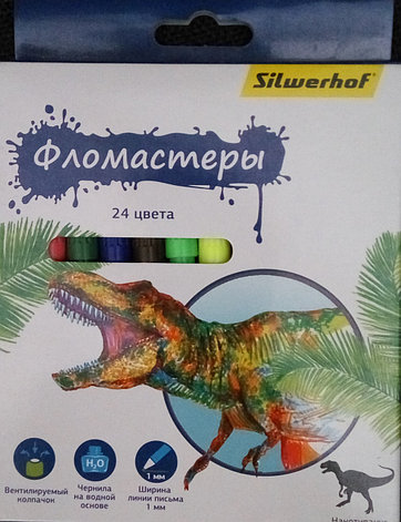 Фломастеры Silwerhof. 24 цвета, фото 2