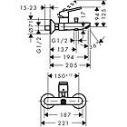 СМЕСИТЕЛЬ ДЛЯ ВАННЫ HANSGROHE LOGIS LOOP, фото 2