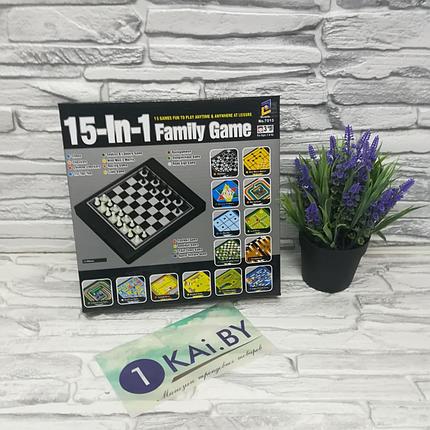 Настольная игра Family Game 15 в 1 (шахматы, нарды, китайские шашки, футбол), фото 2