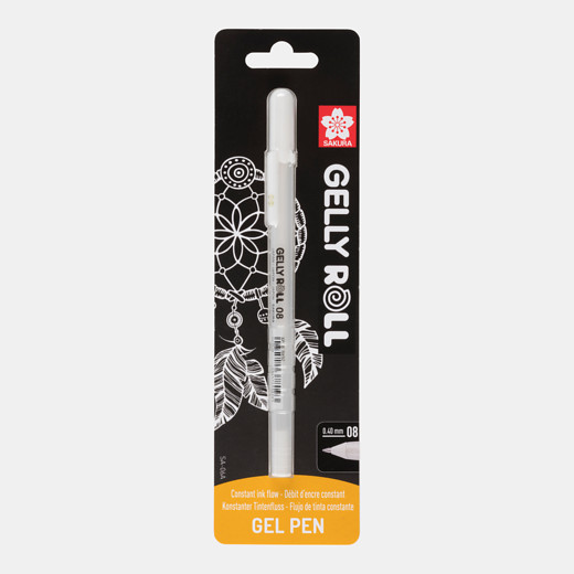 Ручка гелевая Gelly Roll белая 0.4мм, Sakura