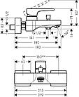 СМЕСИТЕЛЬ ДЛЯ ВАННЫ HANSGROHE METROPOL, фото 3