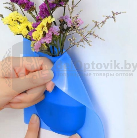 Настенная силиконовая ваза для цветов Magic Vase, многоразовая - фото 10 - id-p147967050