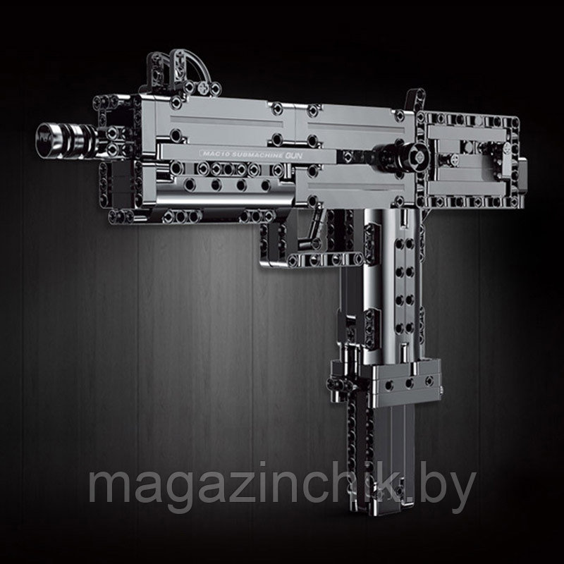 Конструктор Пистолет-пулемет Ingram MAC 10, Mould King 14012, аналог LEGO оружие - фото 5 - id-p147974608