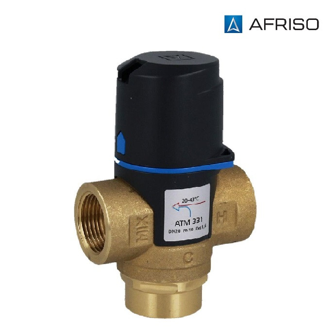 Термостатический смесительный клапан Afriso ATM 331 температурный диапазон 20-43°C Rp 3/4" - фото 1 - id-p147979702