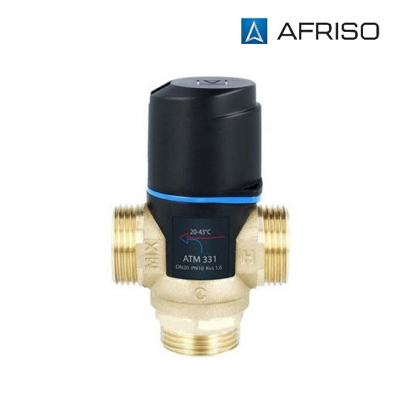 Термостатический смесительный клапан Afriso ATM 343 температурный диапазон 35-60°C G 3/4"