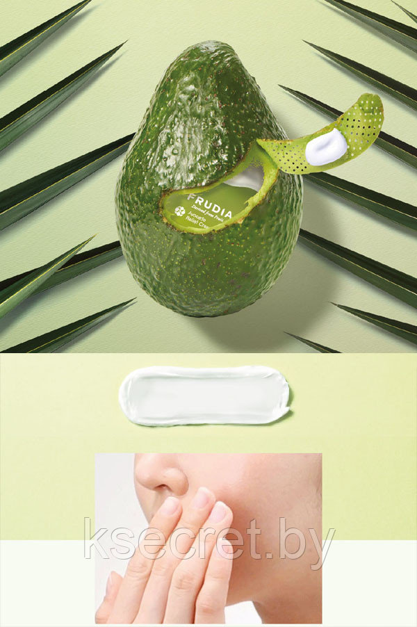 Миниатюра Frudia Avocado Relief Cream Jar Фрудиа Восстанавливающий крем с авокадо - фото 4 - id-p147990120
