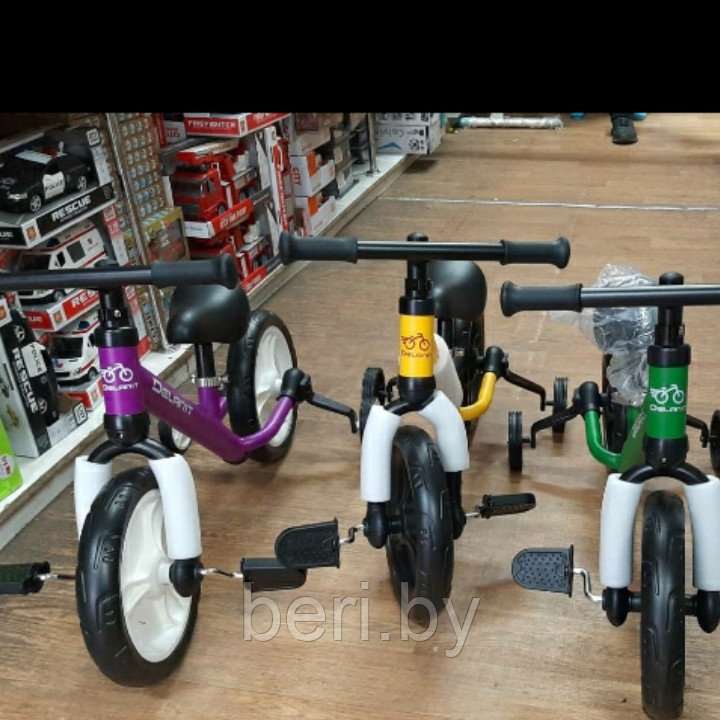 TF-01 Детский велосипед, беговел 2в1, съёмные педали и дополнитеьные колёса, красный - фото 4 - id-p147990895