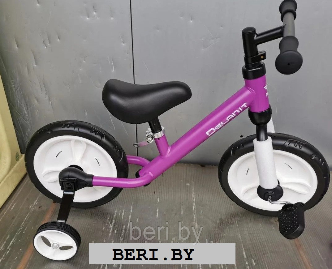 TF-01 Детский велосипед, беговел 2в1, съёмные педали и дополнитеьные колёса, красный - фото 6 - id-p147990895