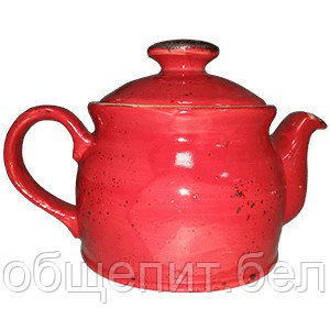 Чайник «Крафт»; фарфор; 425 мл; красный