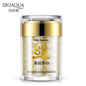 Увлажняющий крем для лица с протеинами шелка Silk Protein Aqua Shiny Moisturizing Cream Bioaqua, 60 g