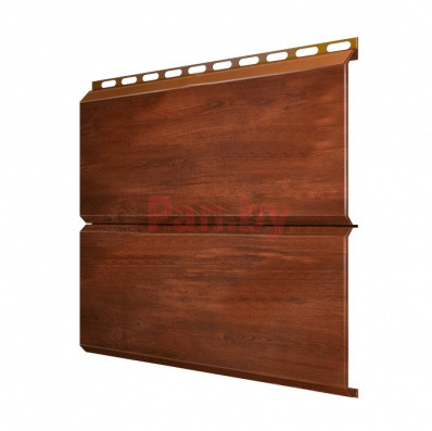 Сайдинг наружный металлический Grand Line Экобрус Cherry Wood 6м - фото 1 - id-p61253476