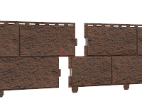 Фасадная панель (цокольный сайдинг) Ю-пласт Стоун хаус Камень жженый (двойной замок)
