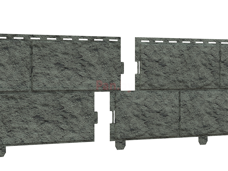 Фасадная панель (цокольный сайдинг) Ю-пласт Стоун хаус Камень изумрудный (двойной замок) - фото 1 - id-p76284892