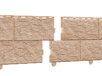 Фасадная панель (цокольный сайдинг) Ю-пласт Стоун хаус Камень золотистый (двойной замок)