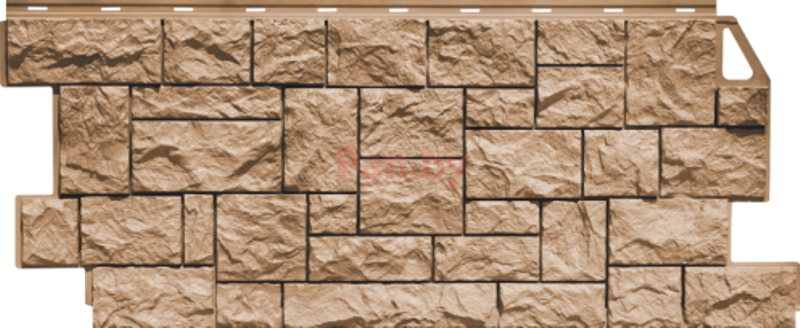 Фасадная панель (цокольный сайдинг) FineBer Камень дикий Терракотовый - фото 1 - id-p34977944