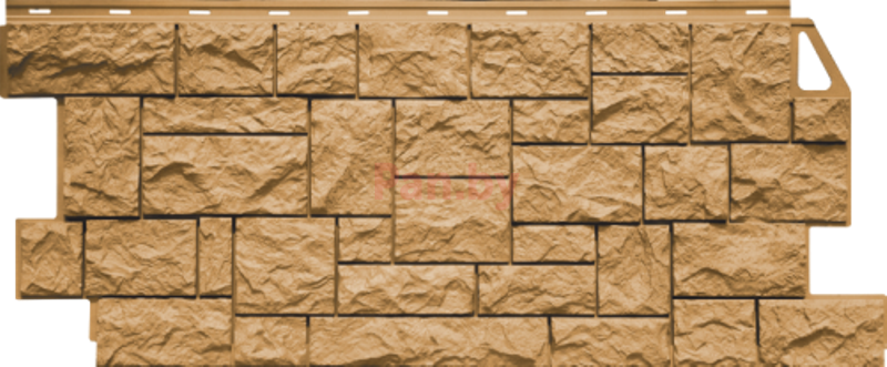 Фасадная панель (цокольный сайдинг) FineBer Камень дикий Песочный - фото 1 - id-p34977945