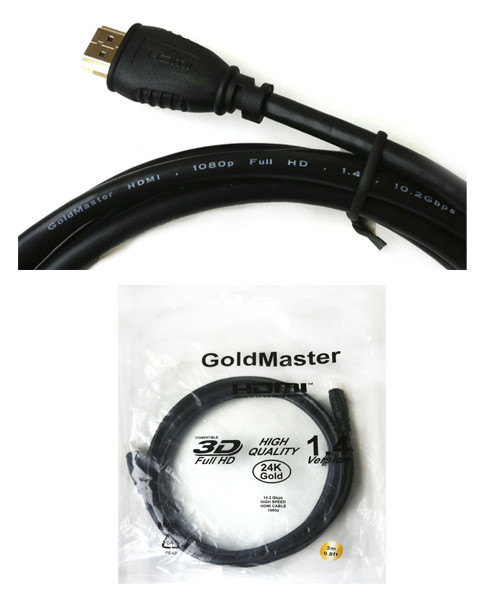 Кабель HDMI — HDMI 1м, V1.4, GoldMaster
