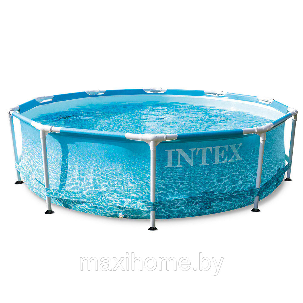 Усиленный каркасный бассейн с принтом Intex Metal Frame Beachside 28208 (305х76) (c фильтром и насосом) - фото 6 - id-p148035184