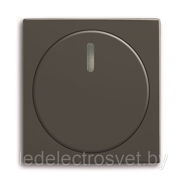 Лицевая панель с поворотной ручкой и подсветокой для светорегуляторов (шато-черный)