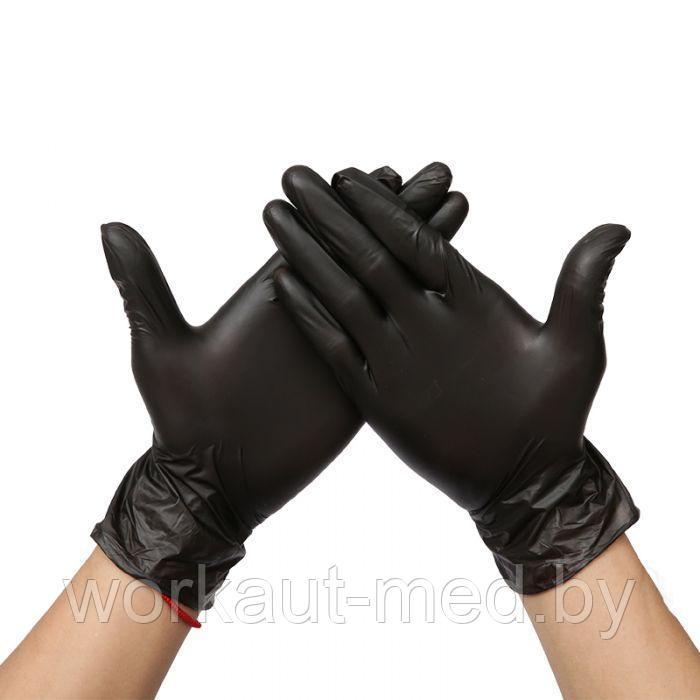 Перчатки эластомерные черные AVIORA (размер L)