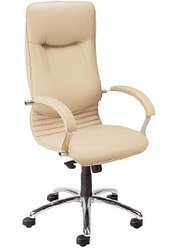 Кресло руководителя НОВА хром, стулья NOVA Chrome натуральная кожа SPLIT