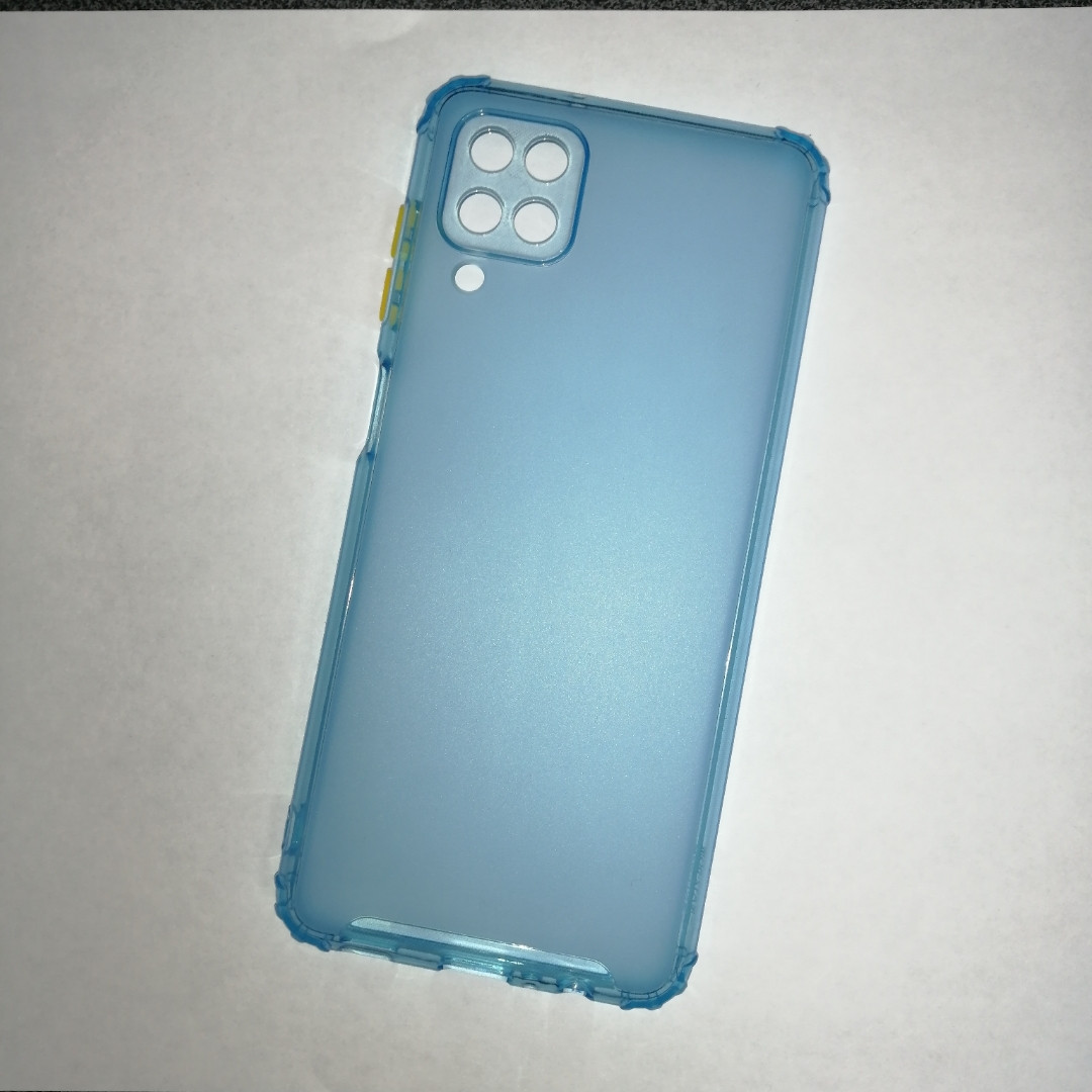 Чехол-накладка JET для Samsung Galaxy A12 (силикон) SM-A125 голубой с защитой камеры