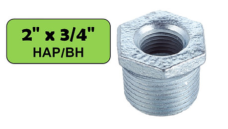 Футорка 50*20 мм. нар/вн чугунная оцинкованная "Гебо" ( 2" х 3/4"), фото 2