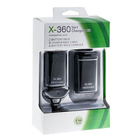 Зарядное устройство + 2 аккумулятора + кабель для геймпада ХBOX 360 - 5 in 1 Play & Charge Kit Black