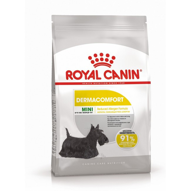 Сухой корм ROYAL CANIN Mini Dermacomfort для собак мелких пород при раздражениях и зуде кожи 1кг.