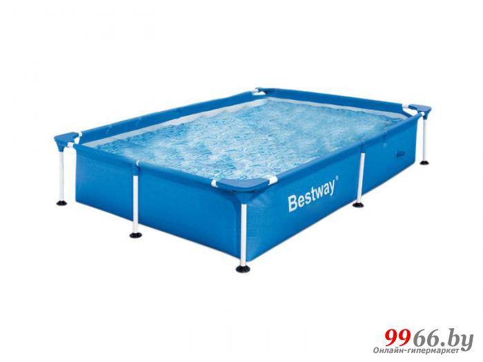 Мини бассейн детский каркасный прямоугольный дачный BestWay 56401 уличный складной для детей дачи