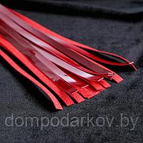 Плеть кожаная, лаковая, красная, 40 см, фото 3