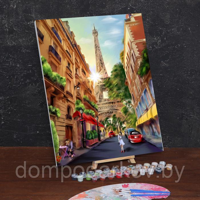 Картина по номерам на холсте с подрамником «Прогулка по Парижу» 40х50 см - фото 1 - id-p148094325