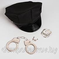 Набор «Секс-полиция» шапка, наручники, брошь, фото 2