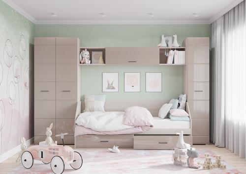 Спальня детская Нэнси 2 (6 вариантов цвета) фабрика Горизонт