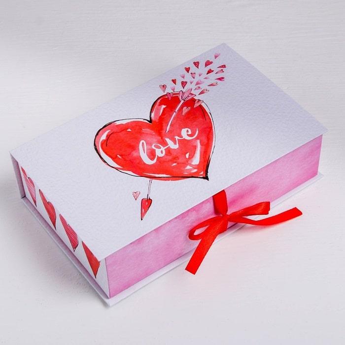 Подарочная коробка-шкатулка «Love» 20 х 12,5 х 5 см - фото 2 - id-p148109365