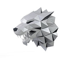 Лютоволк (серый). 3D конструктор - оригами из картона